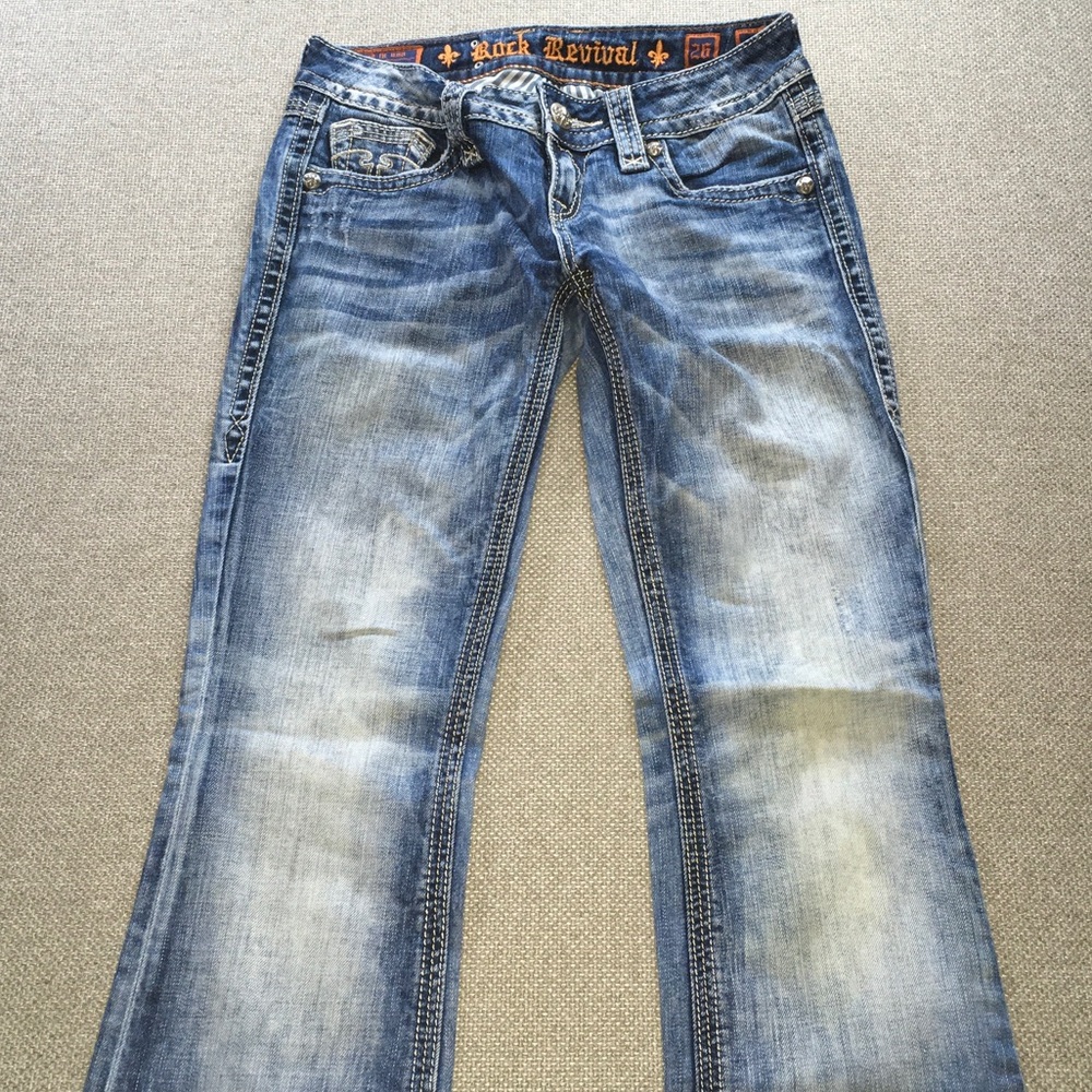 Rock Revival Women's Light Blue Flare Jeans 26